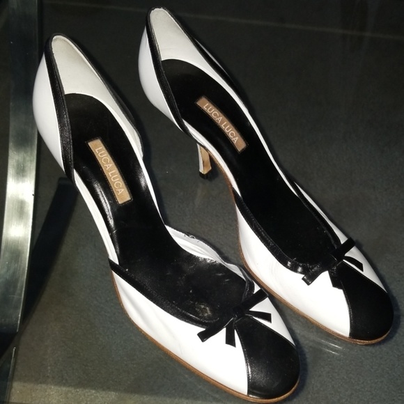 NWT Luca Luca black and white retro heels - Picture 1 of 5